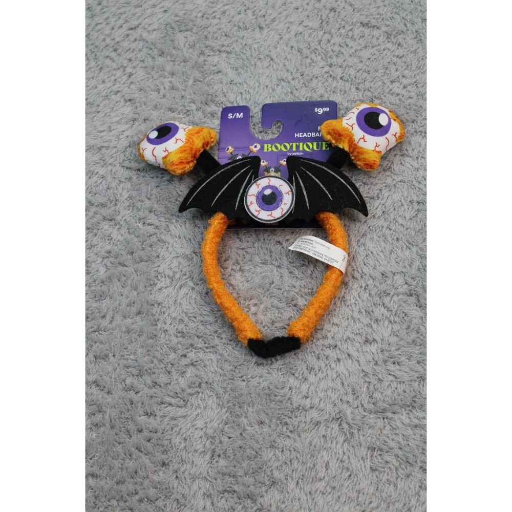 Bootique Halloween Bat Eye Headband Dog Costume S/M Petco